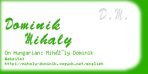 dominik mihaly business card